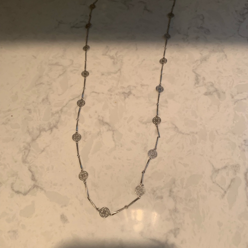 Avon Silver Medallion Necklace